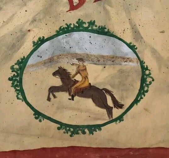 Authentic 1900's Pawnee Bill Wild West Show Canvas