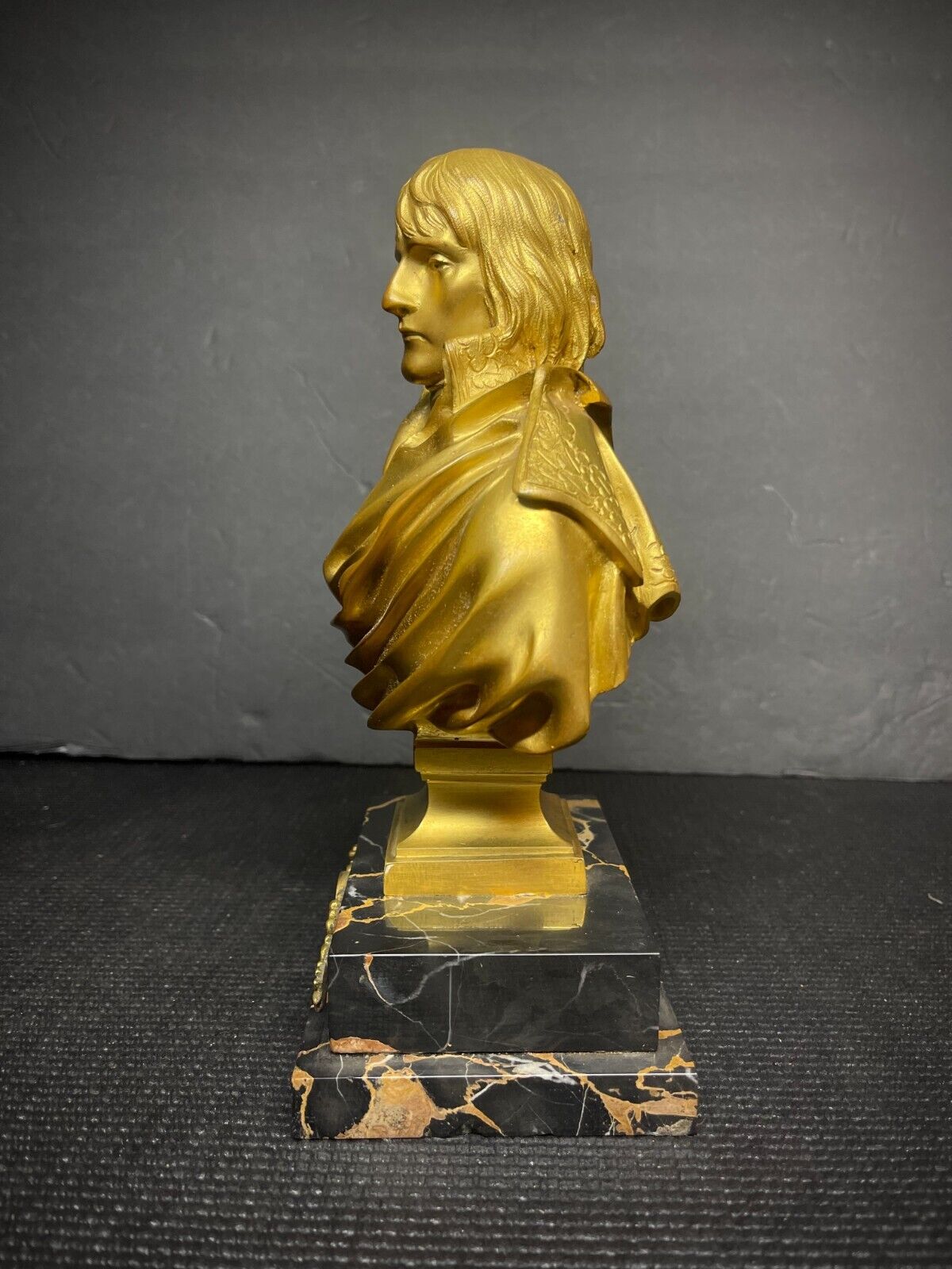 French Gilded Bronze Bust Young Napoleon by Charles Corbet
