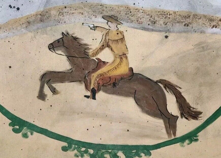 Authentic 1900's Pawnee Bill Wild West Show Canvas