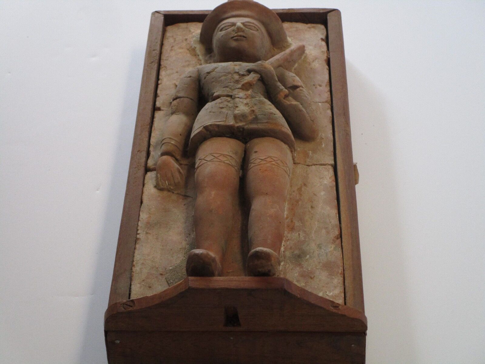 Ancient Asian Terracotta Temple Iconic Sculpture