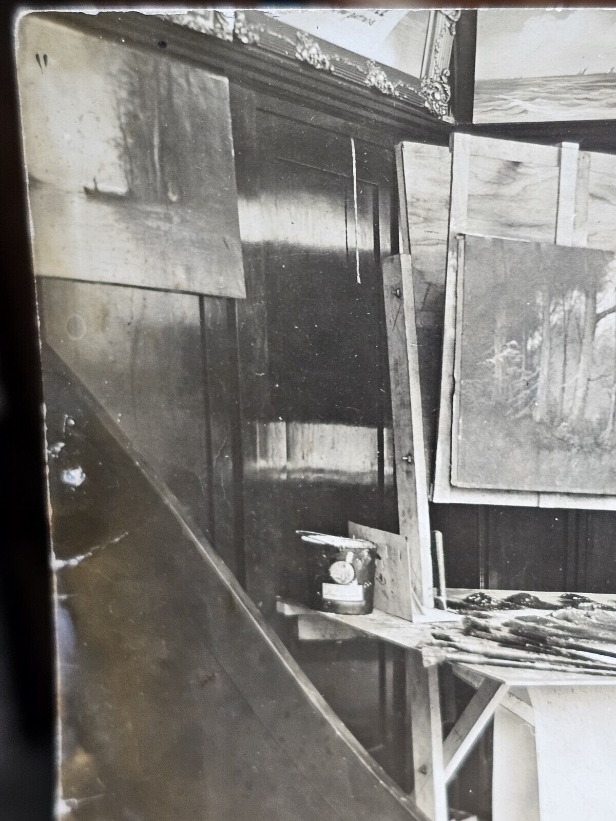 Early 1900's RPPC Photo Indiana Artist Paintings