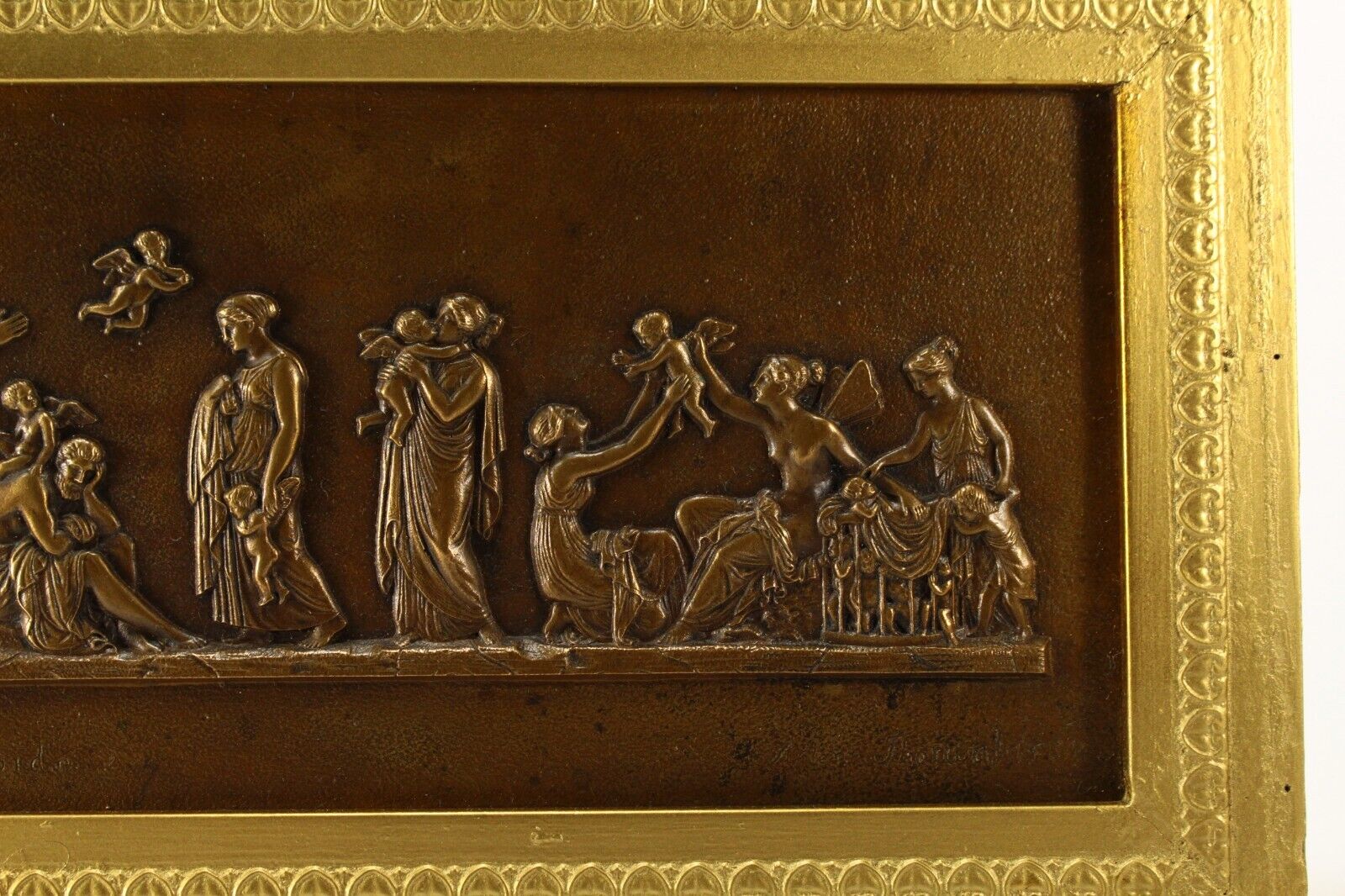 Bertel Thorvaldsen Bronze Plaque Neoclassical Scene Reproduction