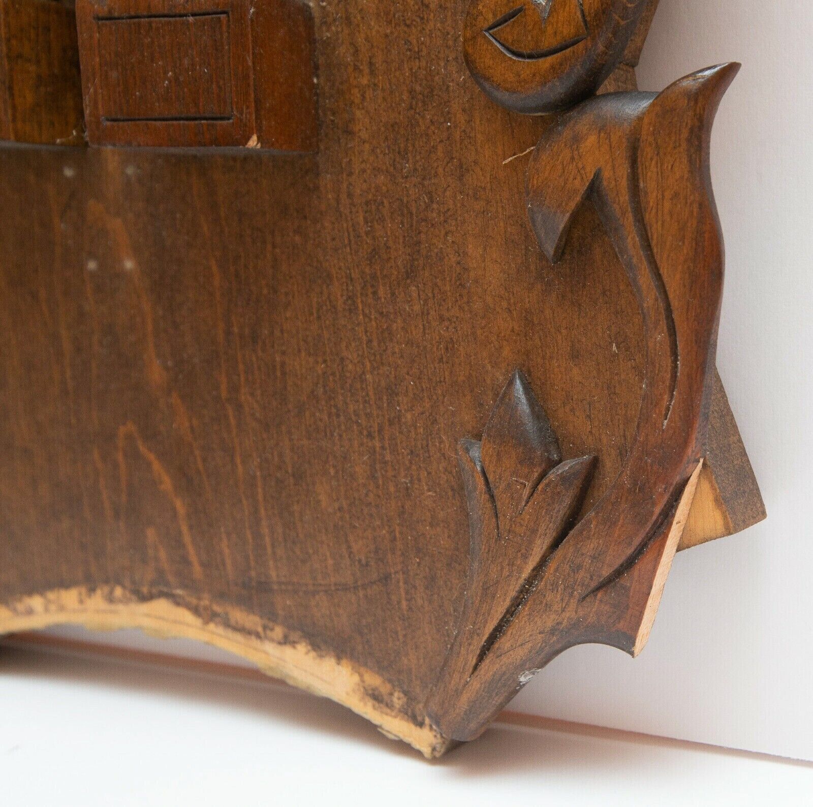 Vintage American Folk Art Masonic Relief Wood Sculpture