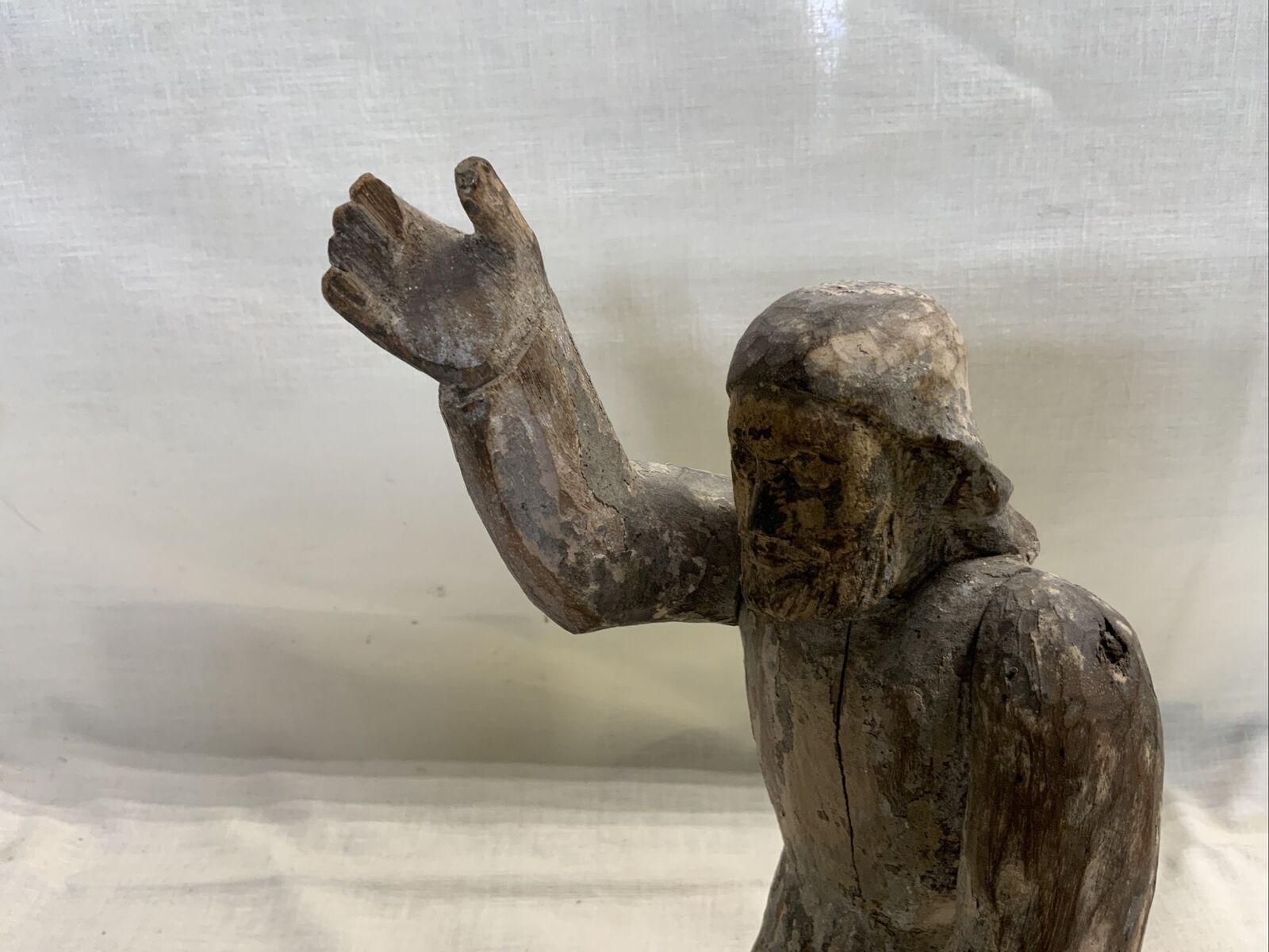 18th Century Baroque Christ Wooden Statue from France
