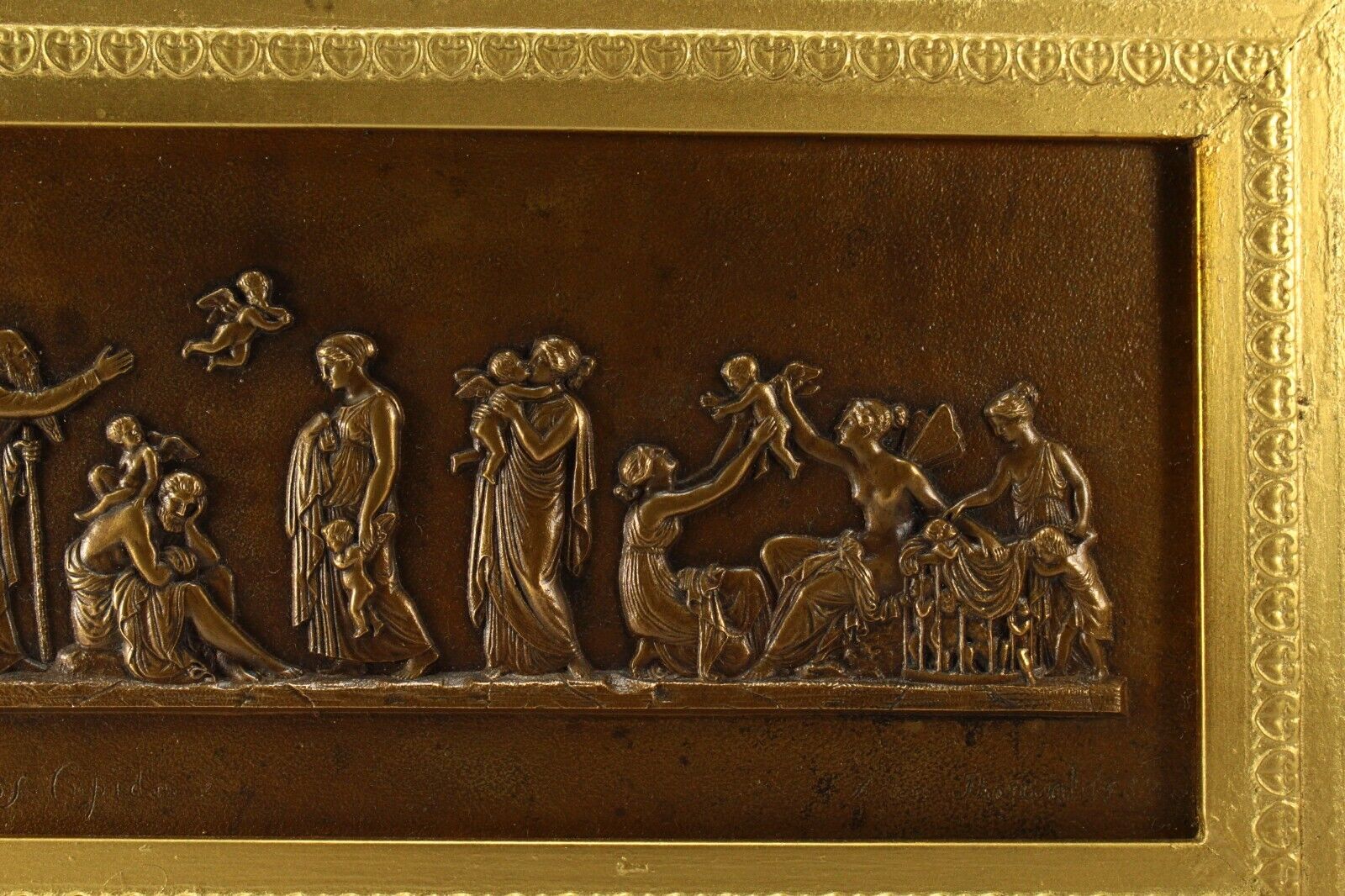 Bertel Thorvaldsen Bronze Plaque Neoclassical Scene Reproduction