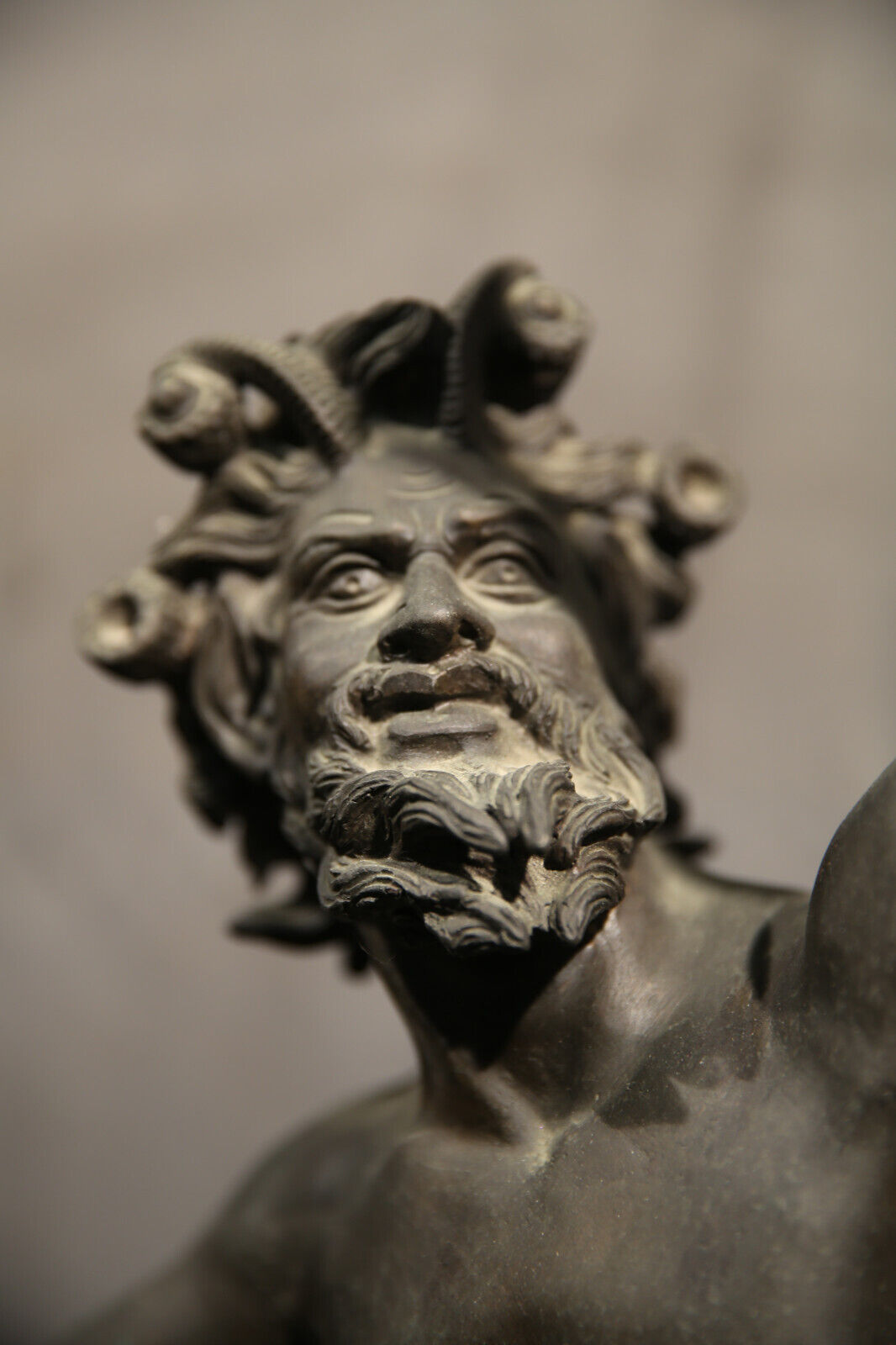 18th Century Bronze Dancing Drunken Faun Antique