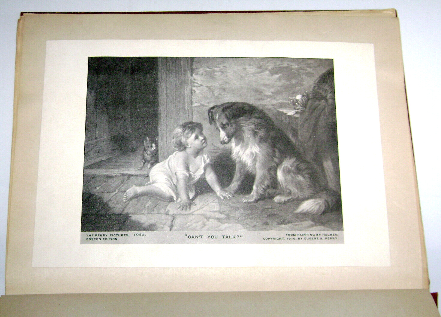 1930's Girl's Scrapbook with Famous Paintings Prints