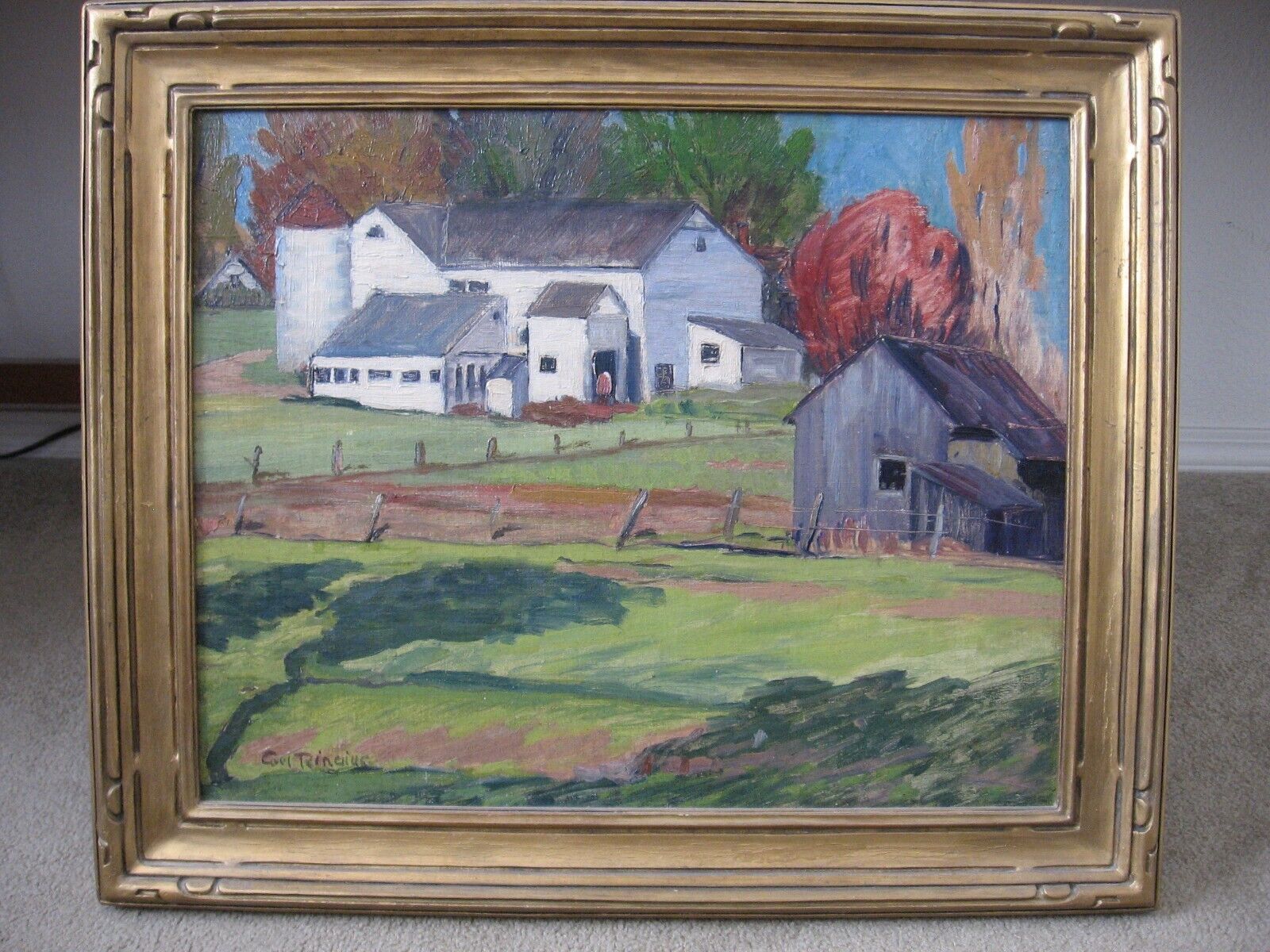 Carl Ringius oil painting from early 1900s farm