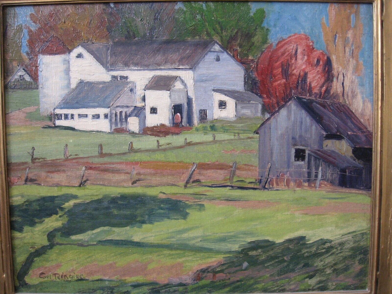 Carl Ringius oil painting from early 1900s farm