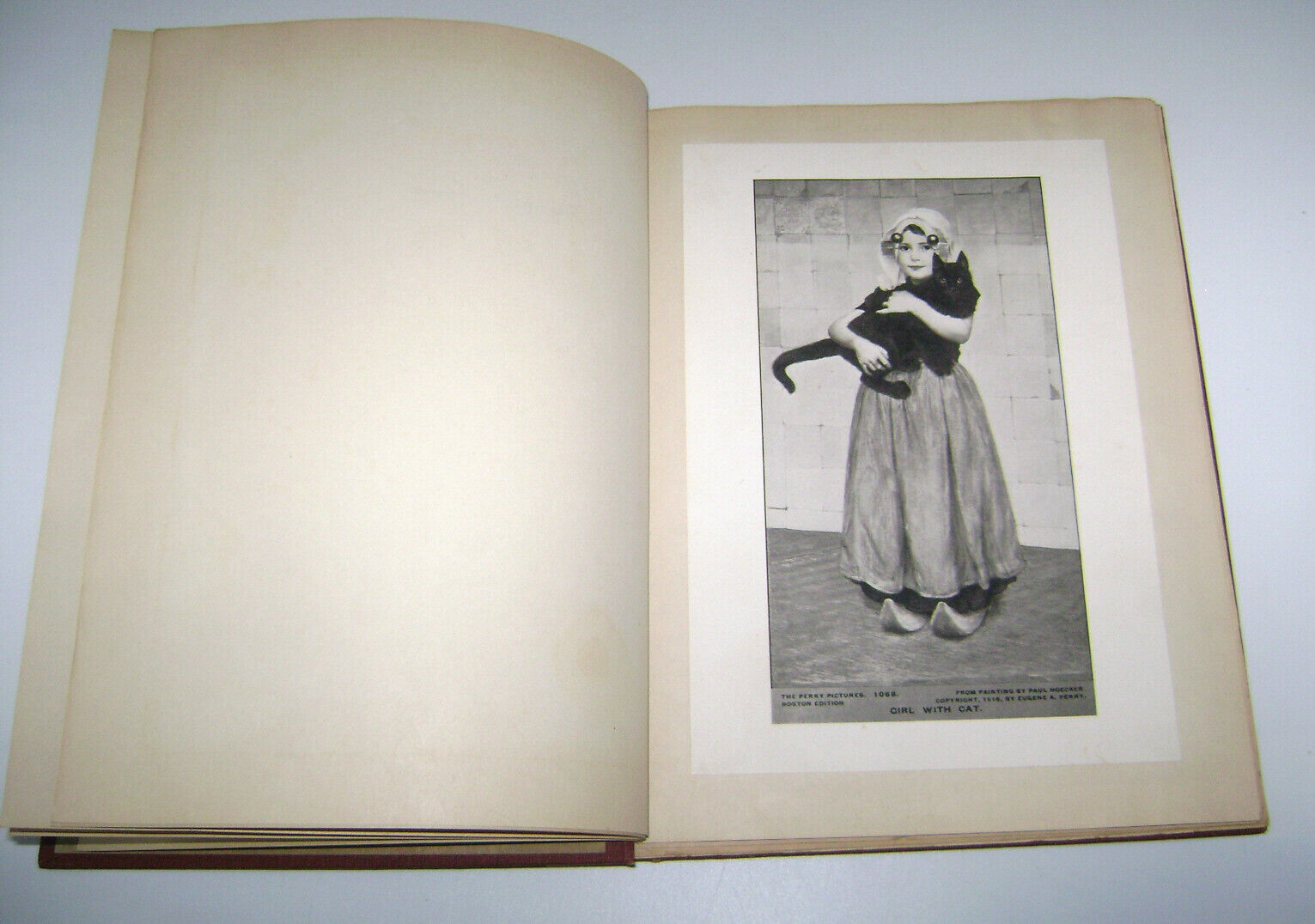 1930's Girl's Scrapbook with Famous Paintings Prints