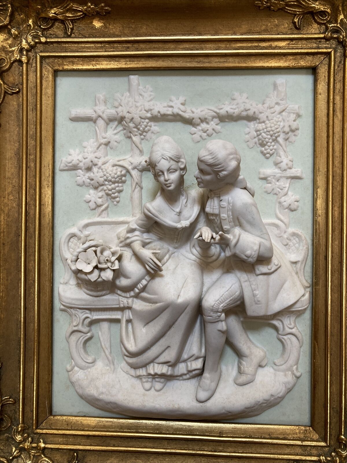 Meissen Art Scene - Castle Park Romance 1700's