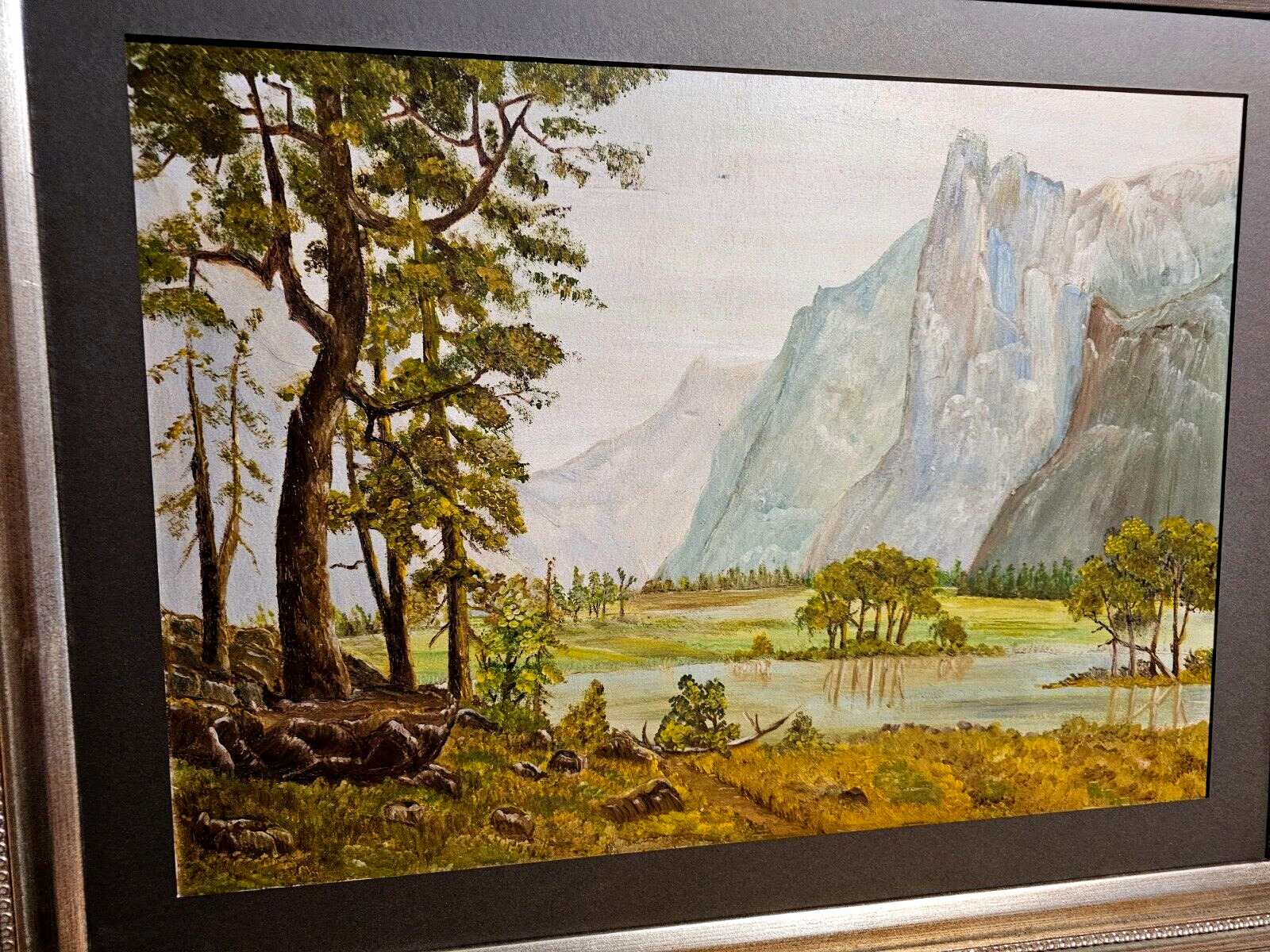 1900s O/B Landscape Painting - Smokey Mountains LONA H AKARD