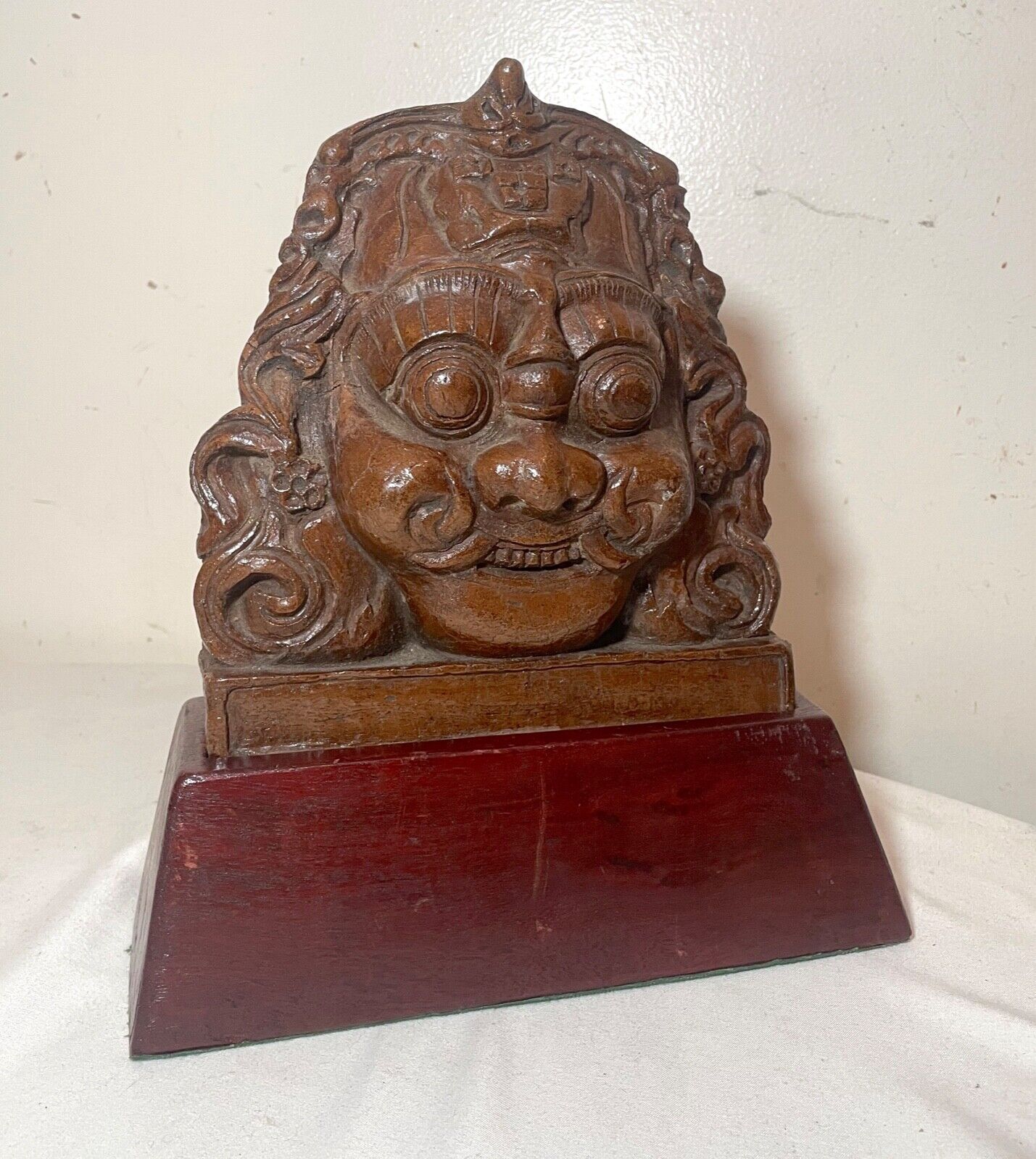 1700's Nepalese Bhairava terracotta mask sculpture