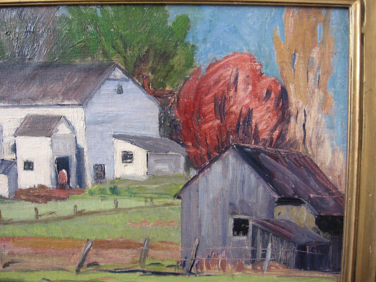Carl Ringius oil painting from early 1900s farm