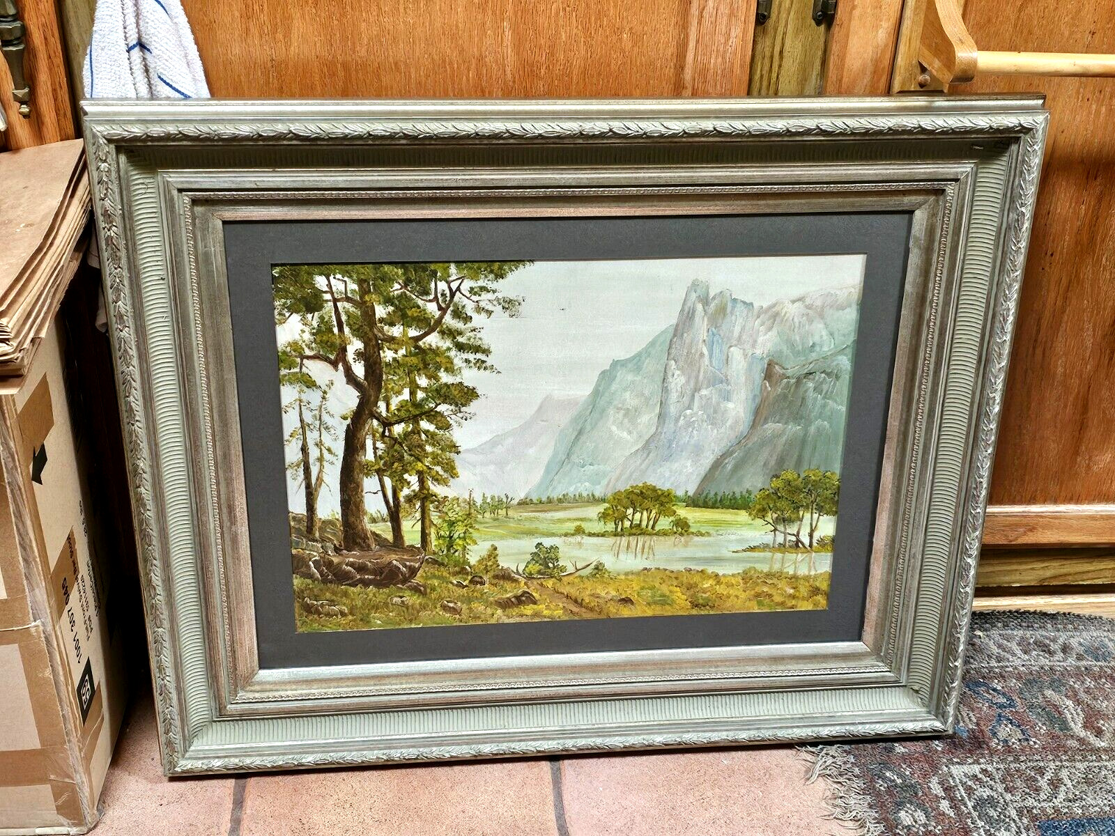 1900s O/B Landscape Painting - Smokey Mountains LONA H AKARD