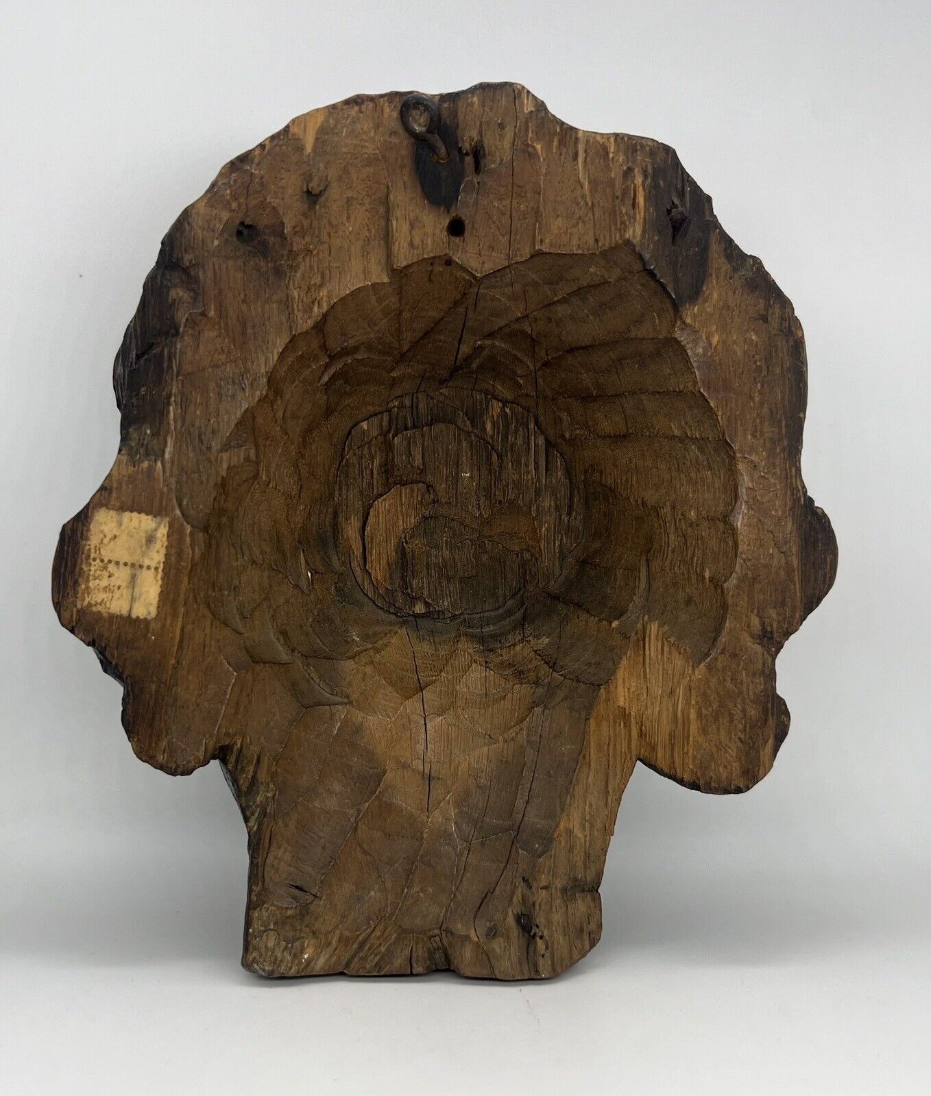 18th-17th C. Antique Carved Wooden Putti Cherub Head