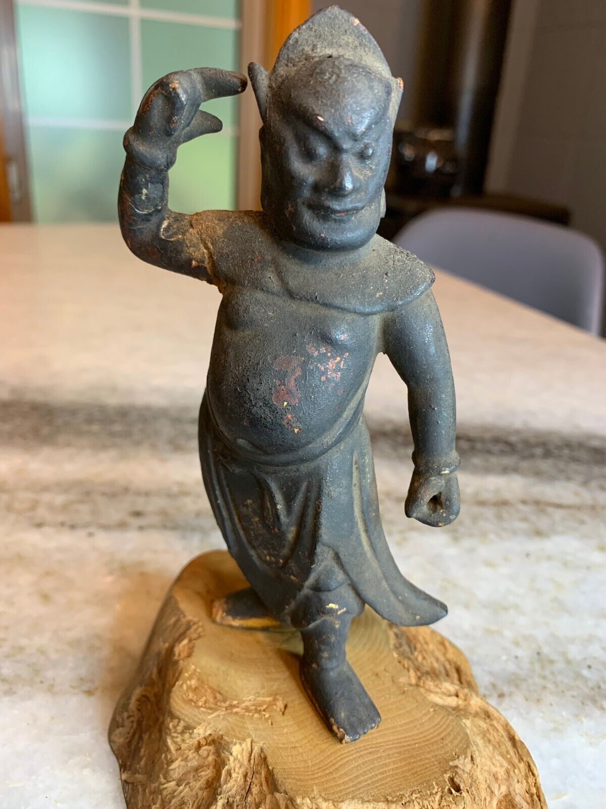 Japanese Wooden Buddha Fragment from the Muromachi Era