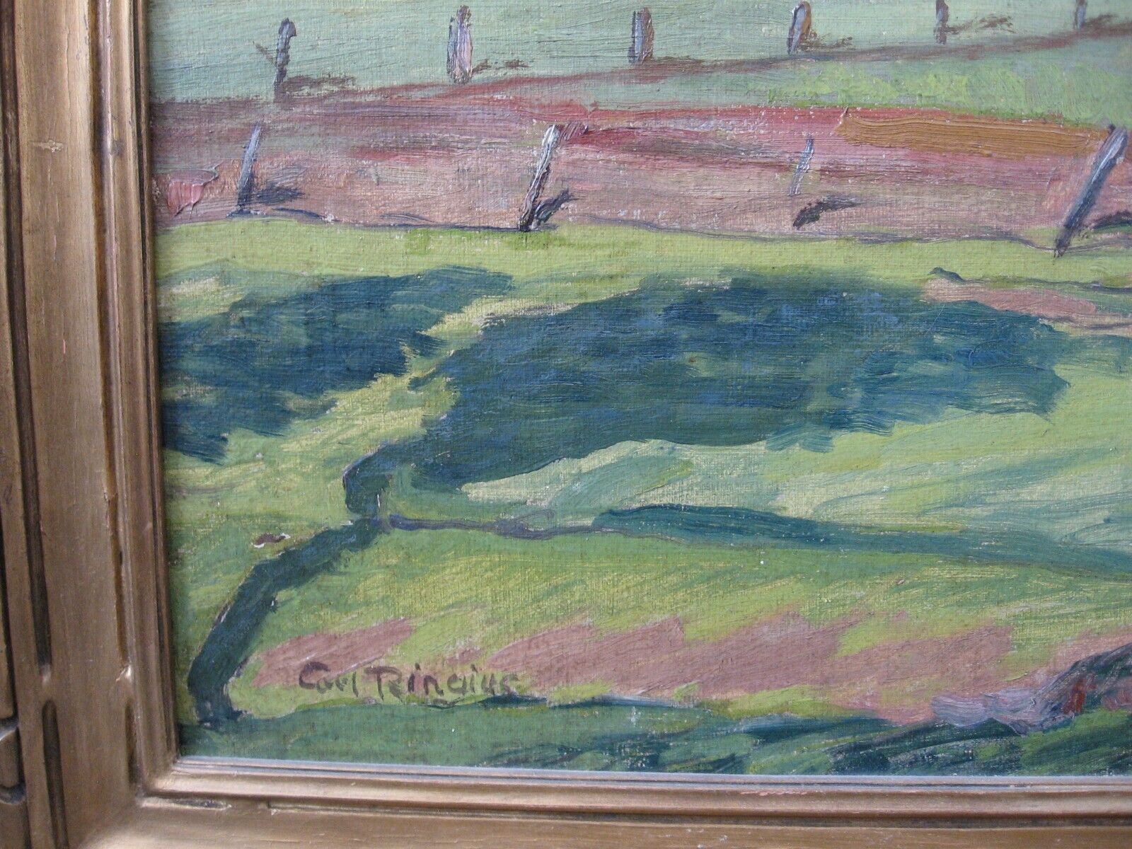 Carl Ringius oil painting from early 1900s farm