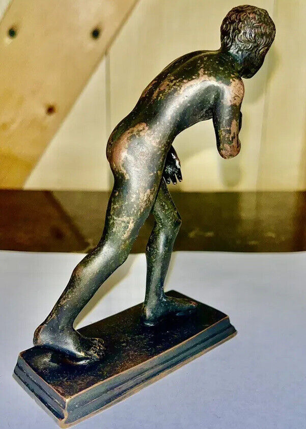 1800s Bronze Sculpture "Herculaneum Olympic Runner" with Patina