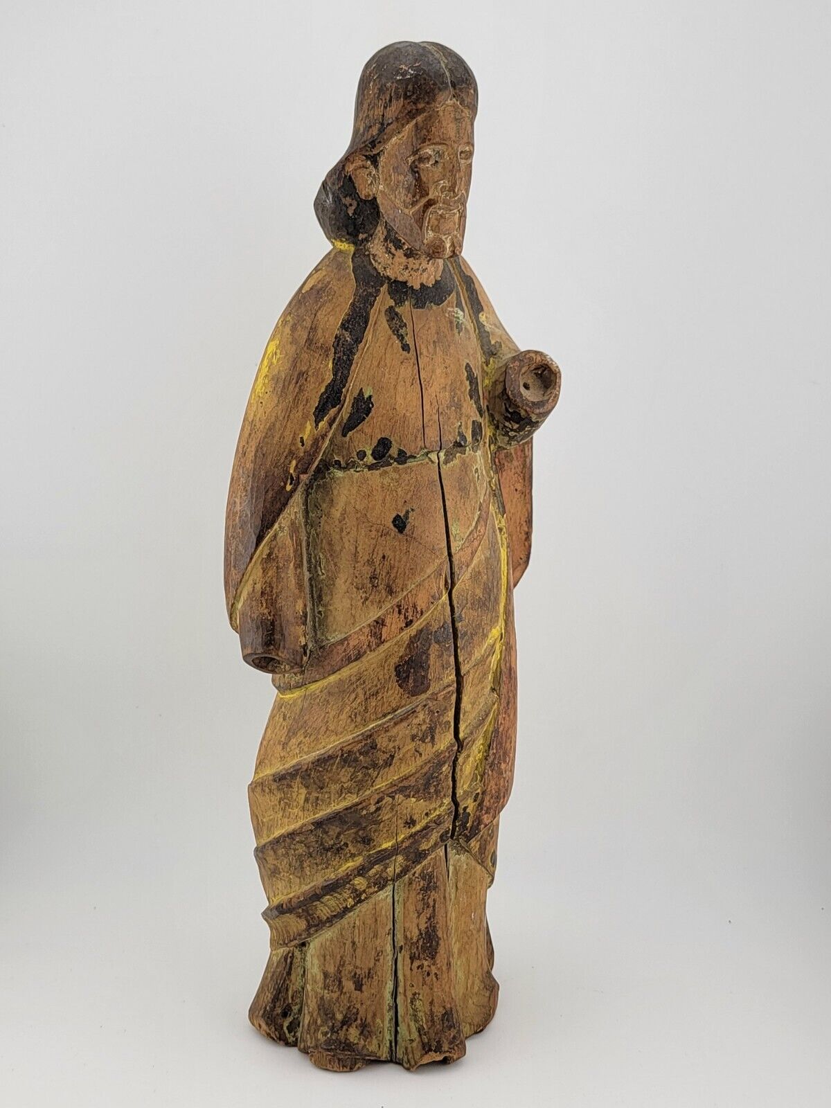 Religious Santos Jesus Sculpture from 1700s, Carved Wood