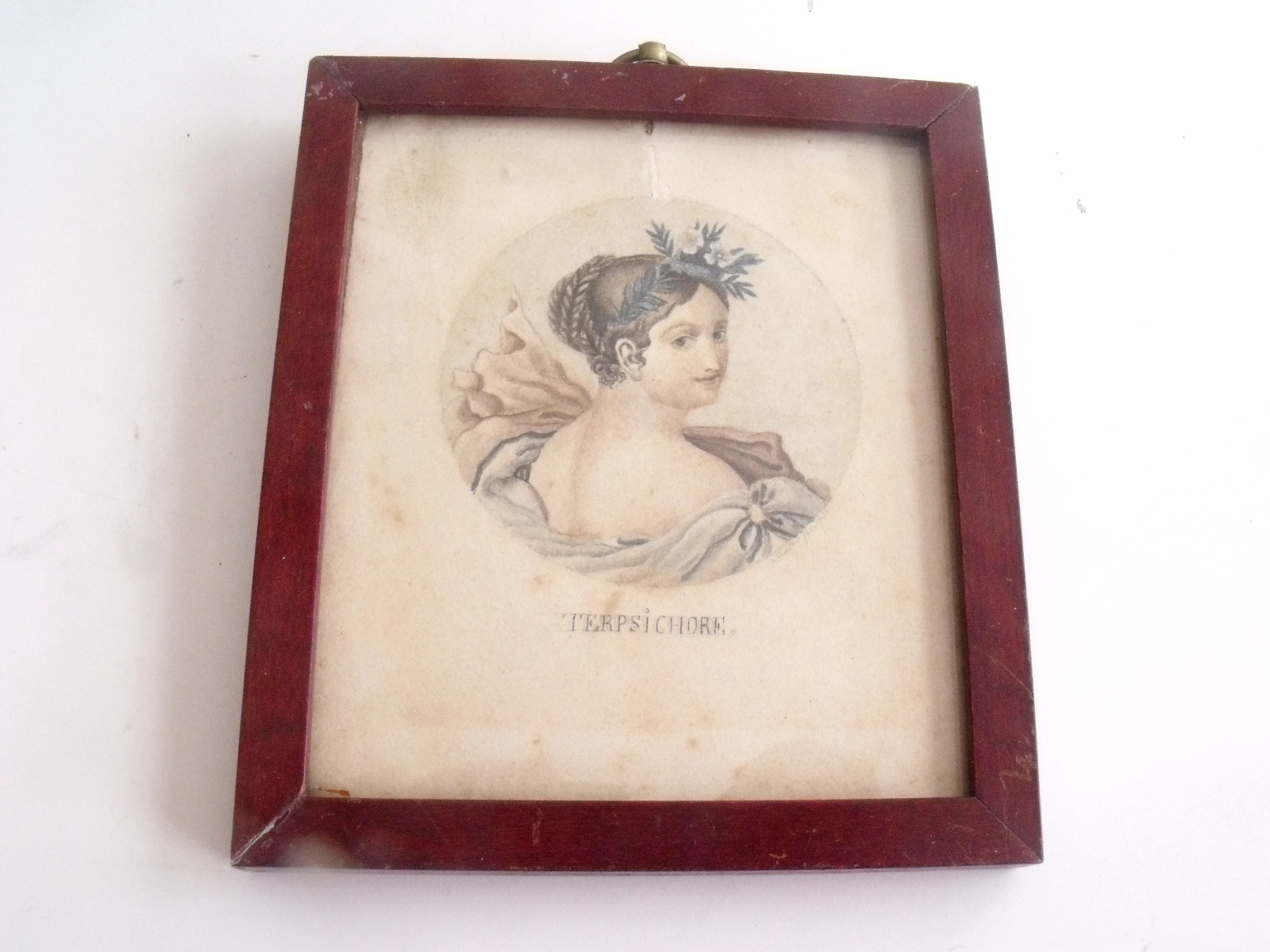 Watercolor of Terpsichore - Goddess of Dance, 1800s