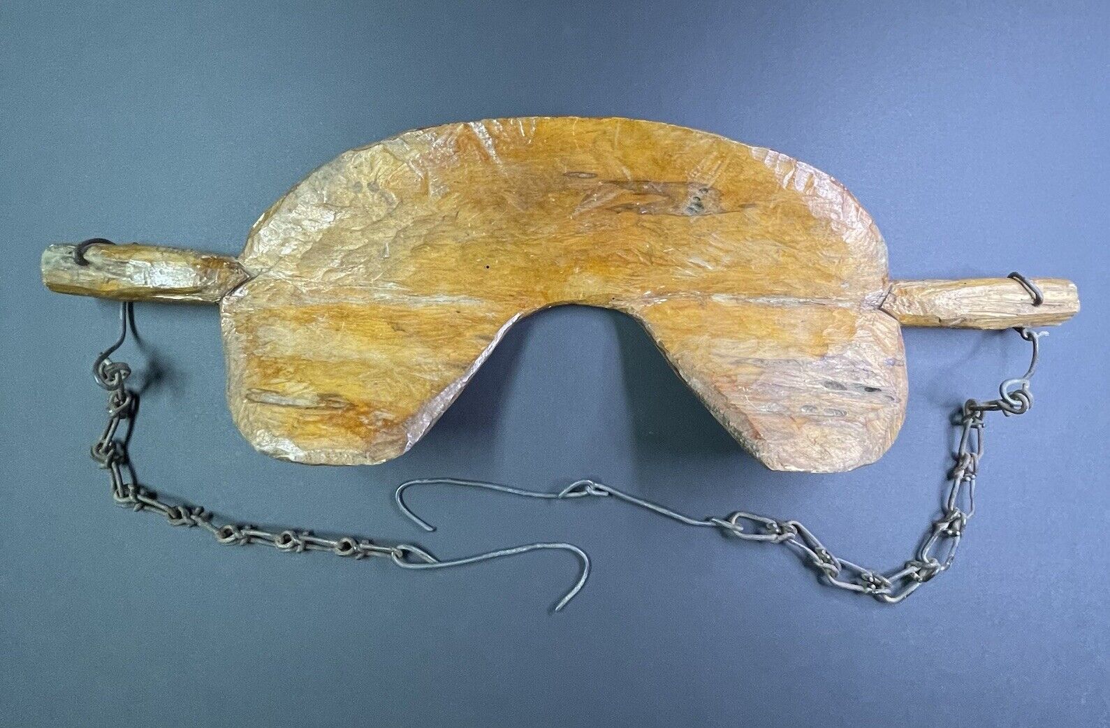 1700s Hand-Carved Milkmaid Shoulder Yoke Harness