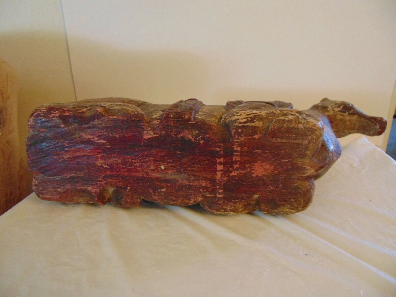 18th Century Hand Carved Wooden Horse Figurine