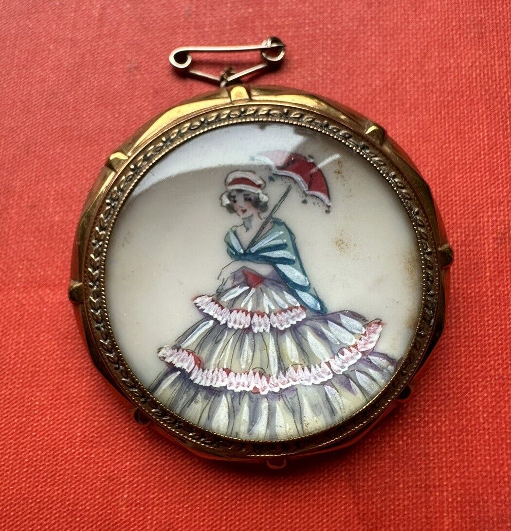 1900s English Thomas L Mott gold filled brooch