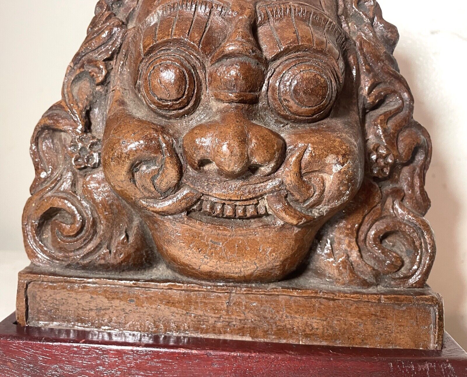 1700's Nepalese Bhairava terracotta mask sculpture