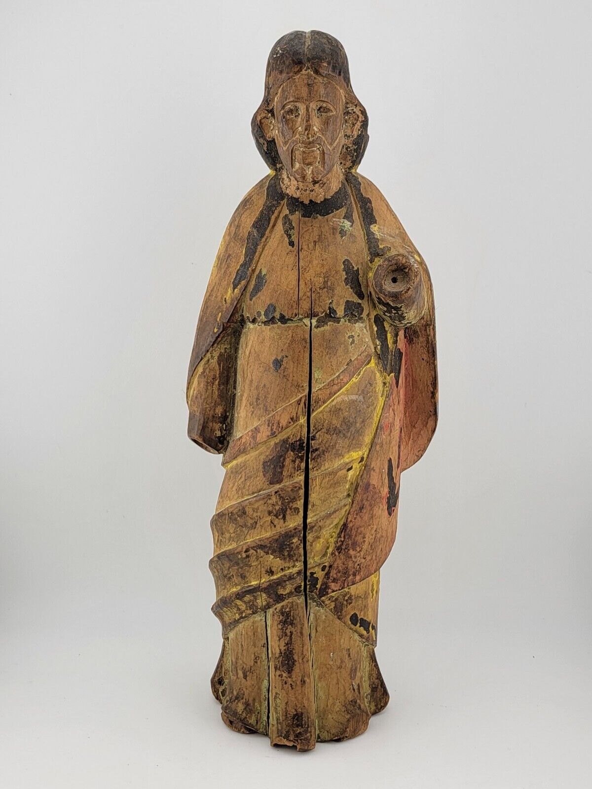 Religious Santos Jesus Sculpture from 1700s, Carved Wood
