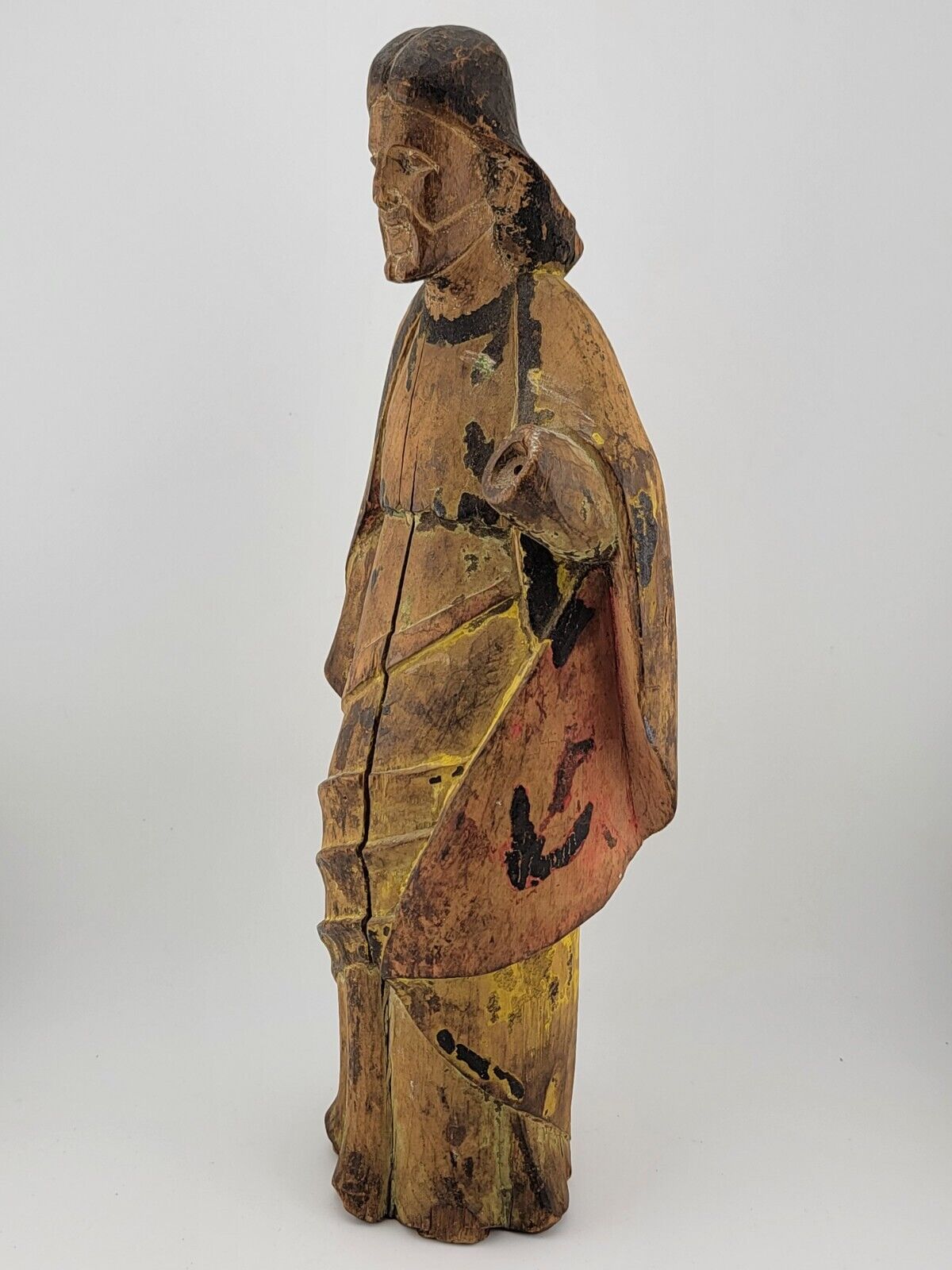 Religious Santos Jesus Sculpture from 1700s, Carved Wood