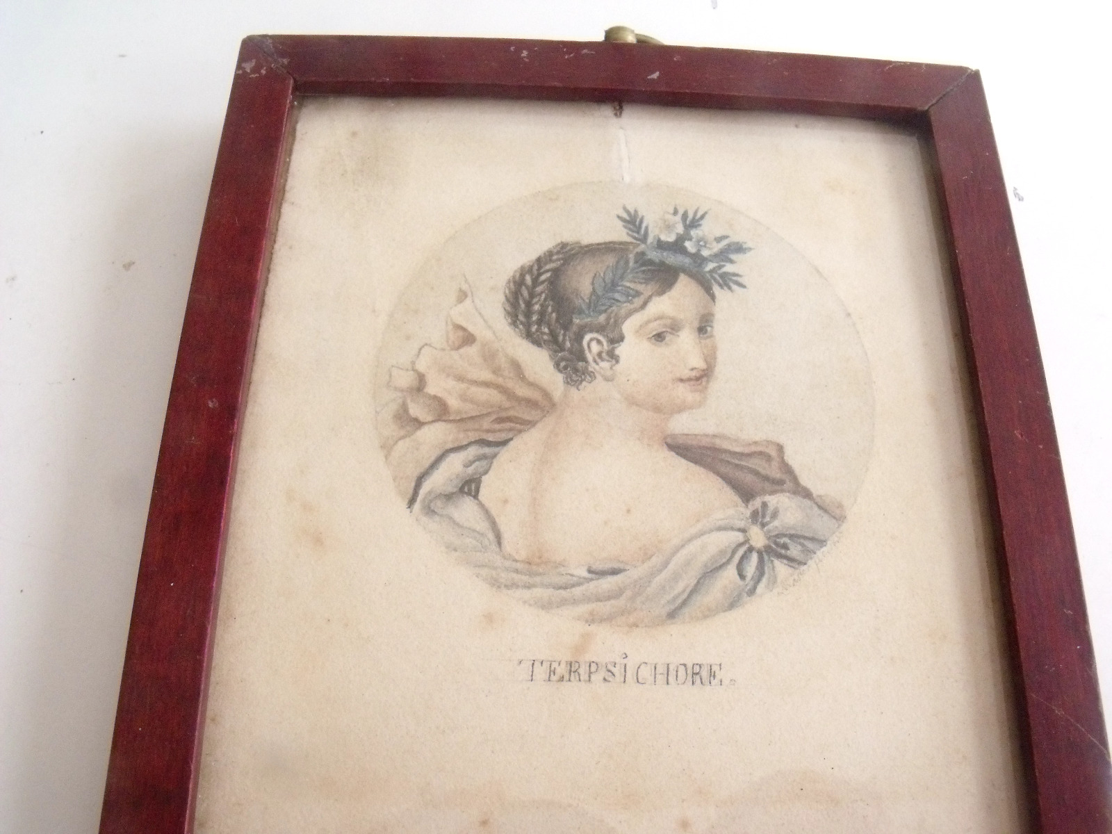 Watercolor of Terpsichore - Goddess of Dance, 1800s