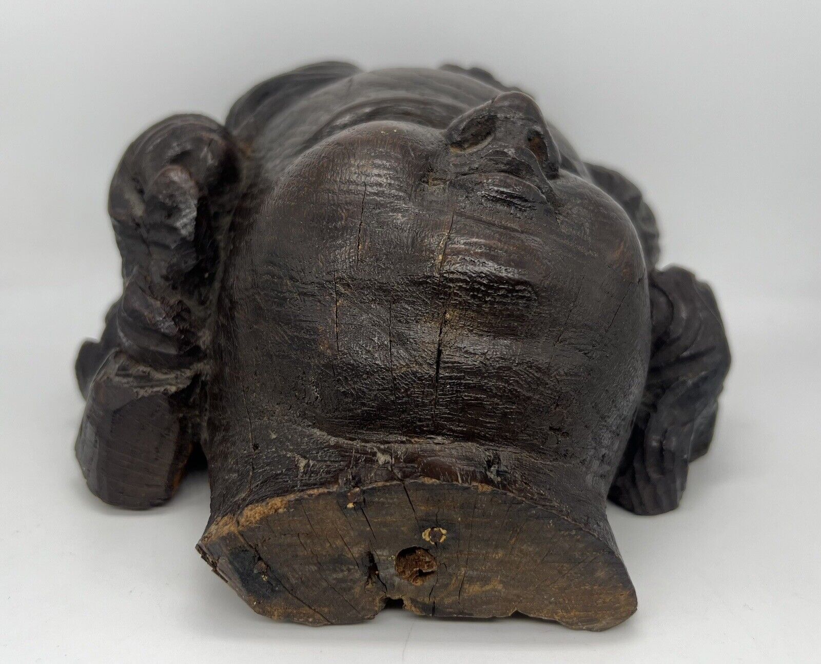 18th-17th C. Antique Carved Wooden Putti Cherub Head