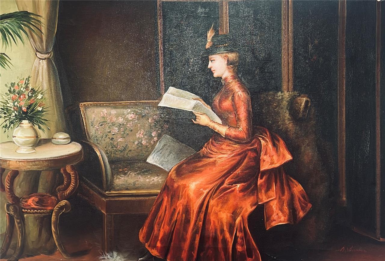 Original 19th Century A. Vianne Oil on Canvas
