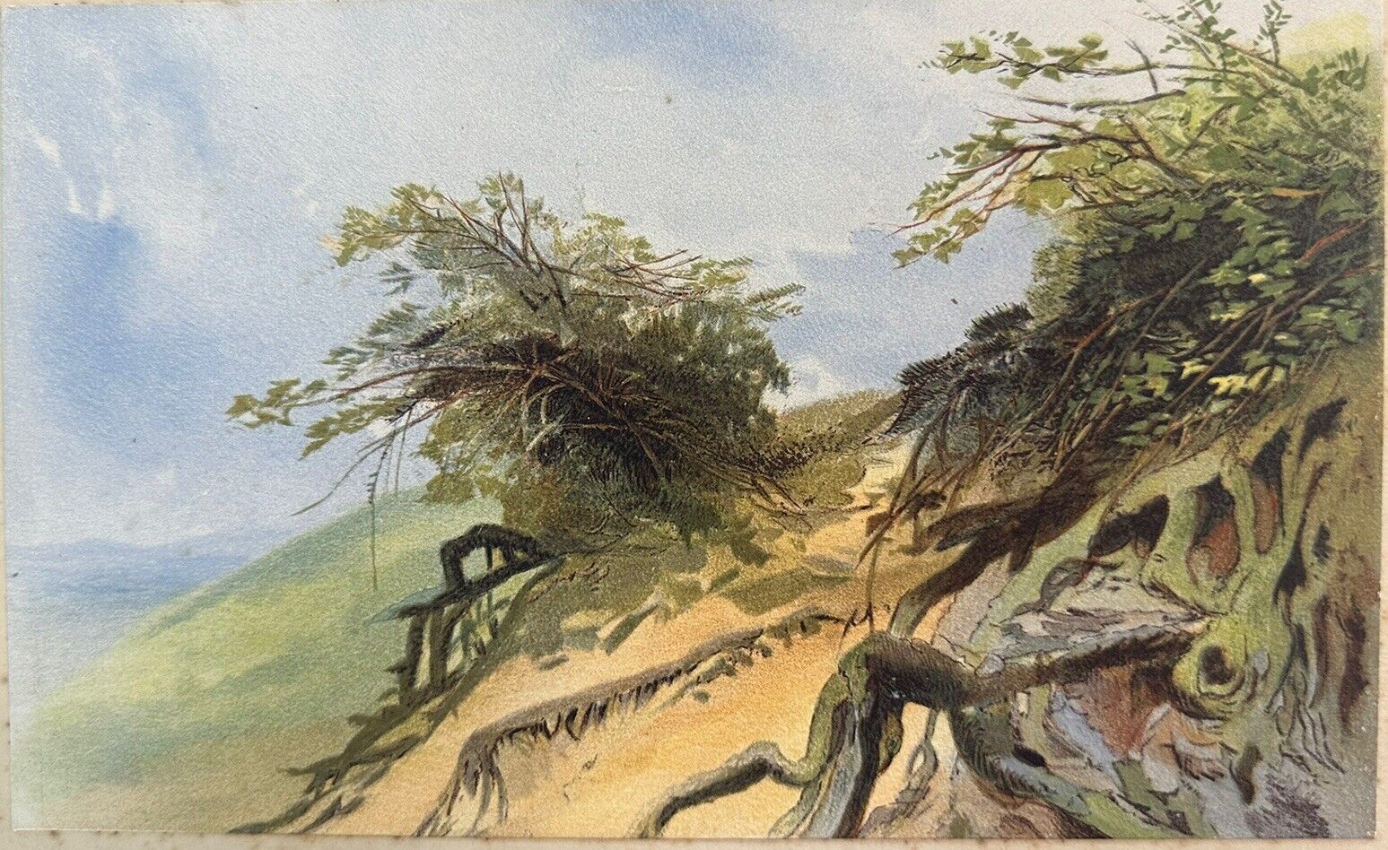 Antique Thomas Charles Leeson Rowbotham 1800s Water-Colour Ireland