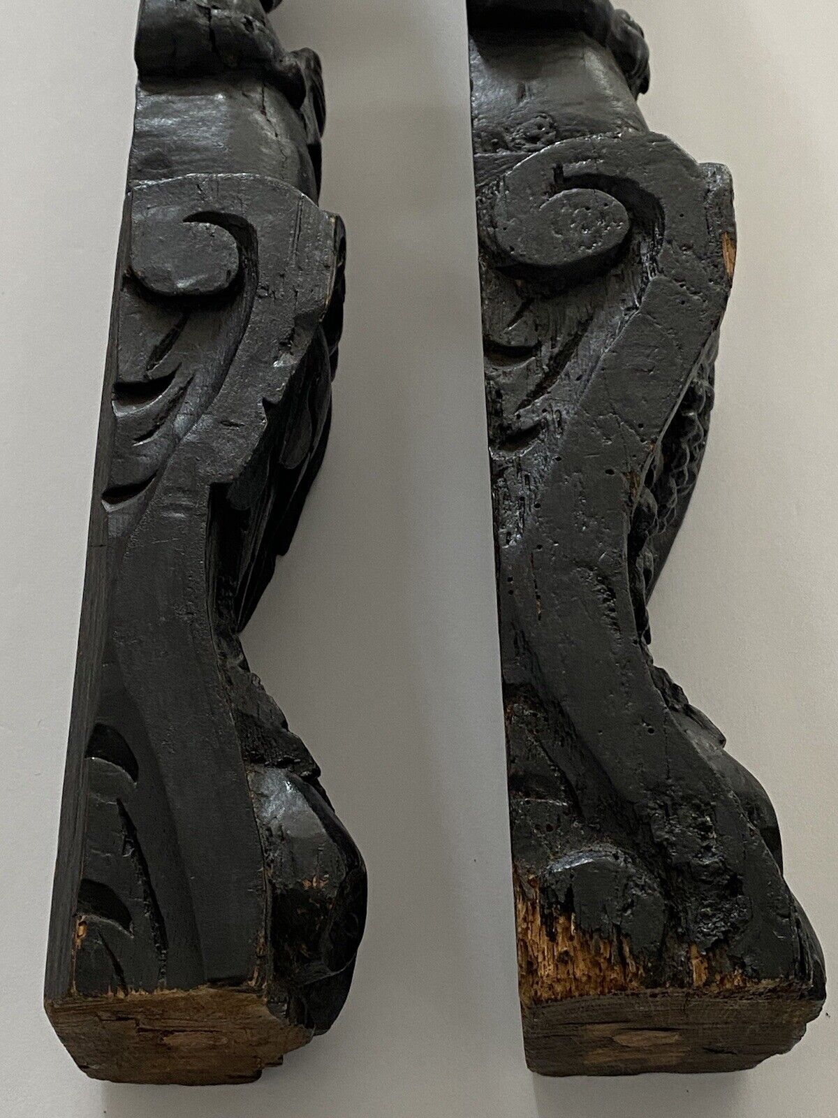 17th Century Jacobean Carved Wood Musician Fruit Portrait