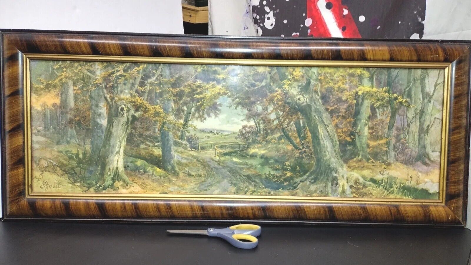 Anton Von Beust Signed Painting - 1900's Forest