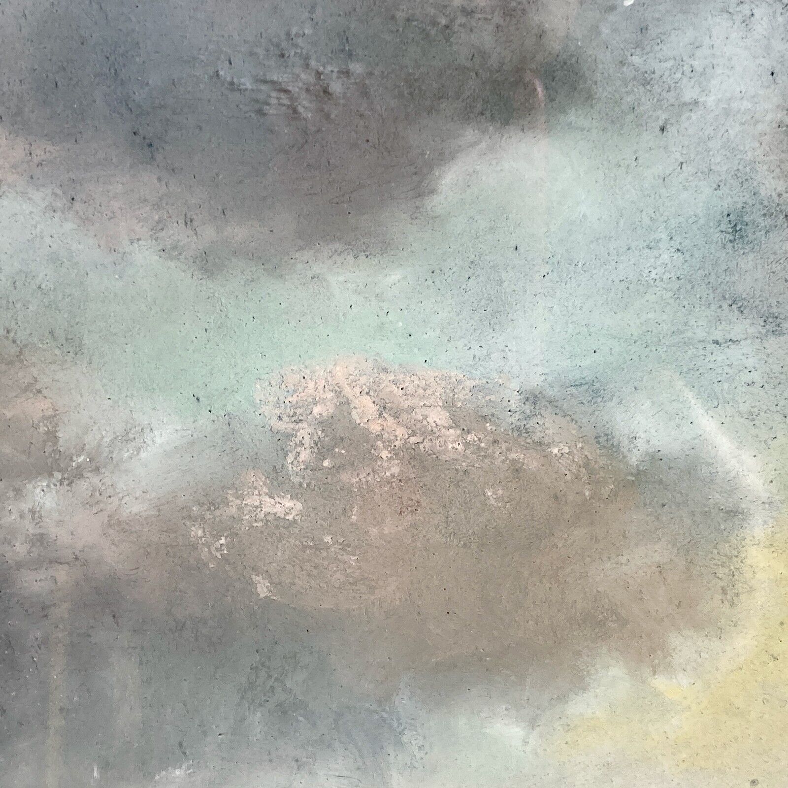 1900s California Pastel Plein Air Painting in Frame