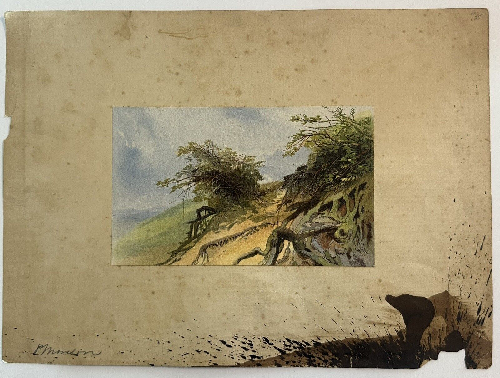 Antique Thomas Charles Leeson Rowbotham 1800s Water-Colour Ireland