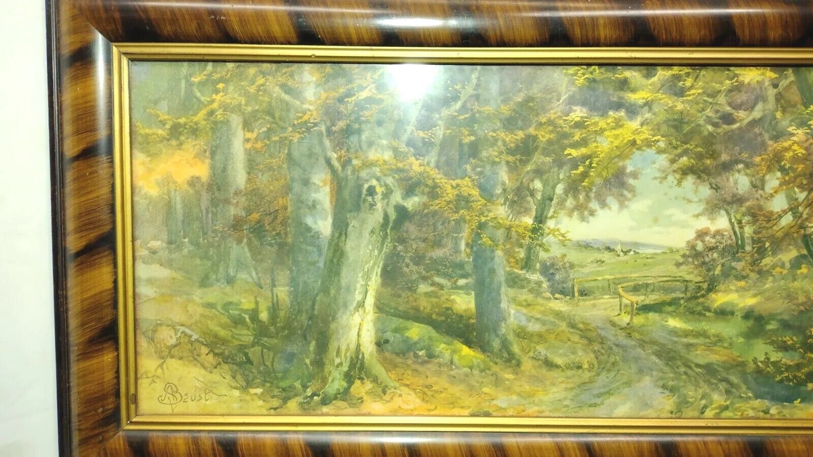 Anton Von Beust Signed Painting - 1900's Forest