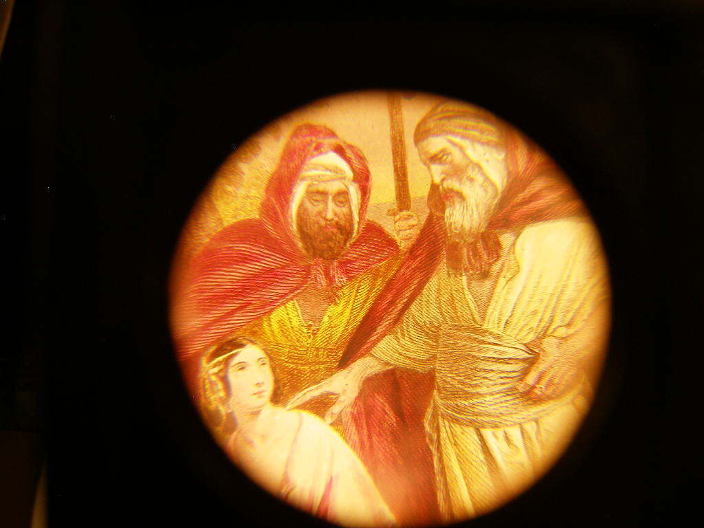1800's HAND PAINTED Magic Lantern Slide Viewer