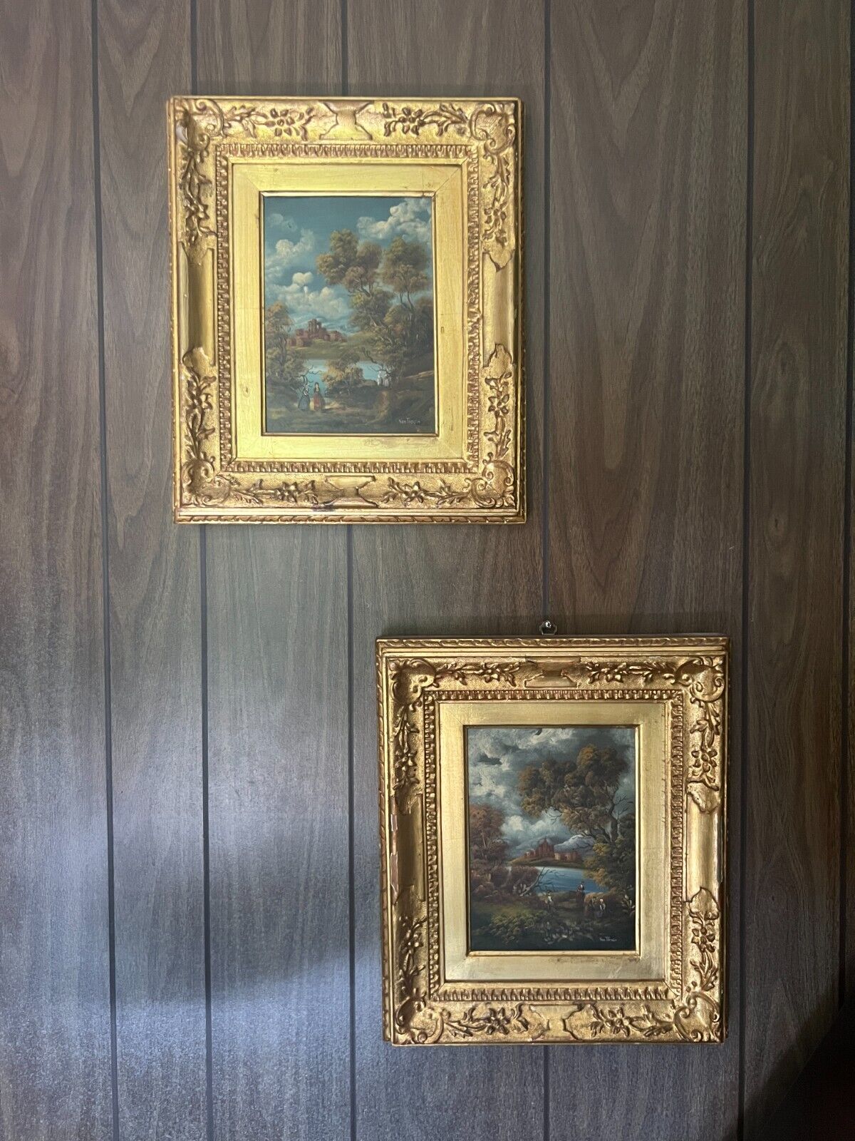 Pair of Original Otto Van Thoren Oil Paintings, 1800s