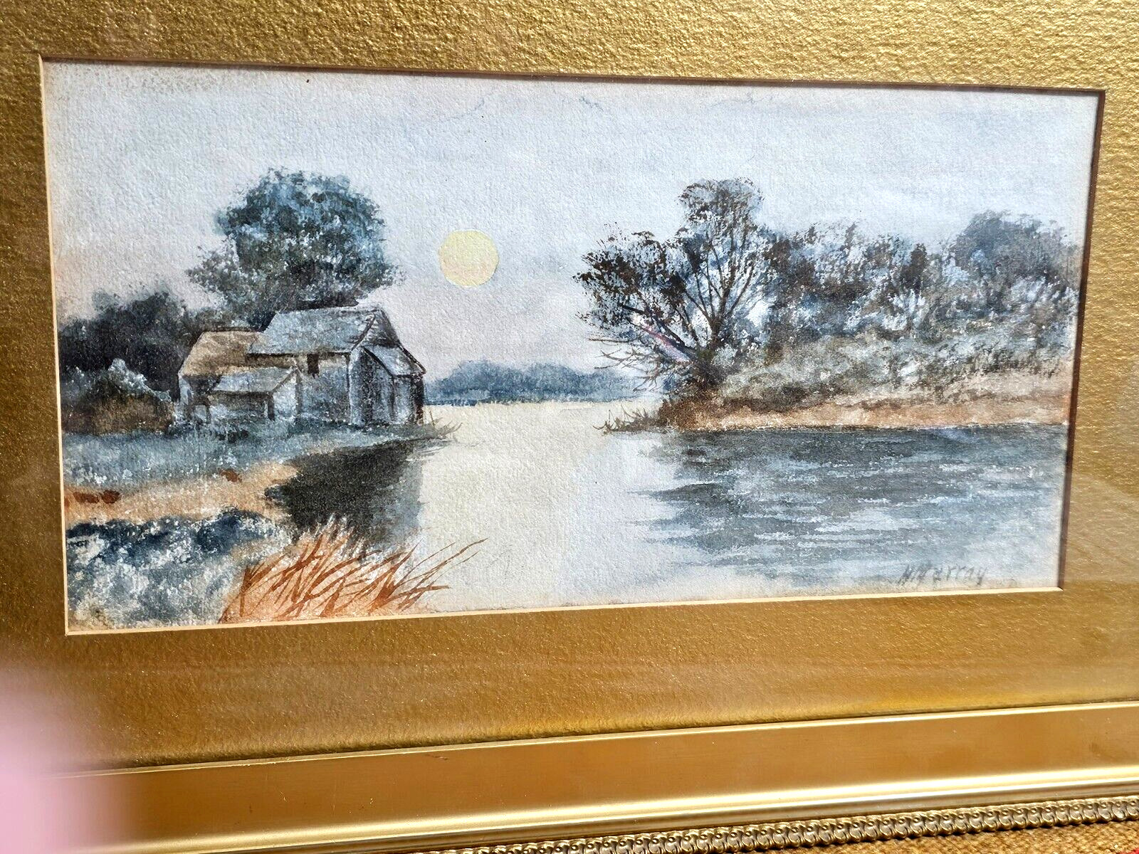ca1900s Watercolor Landscape Painting by H Murray