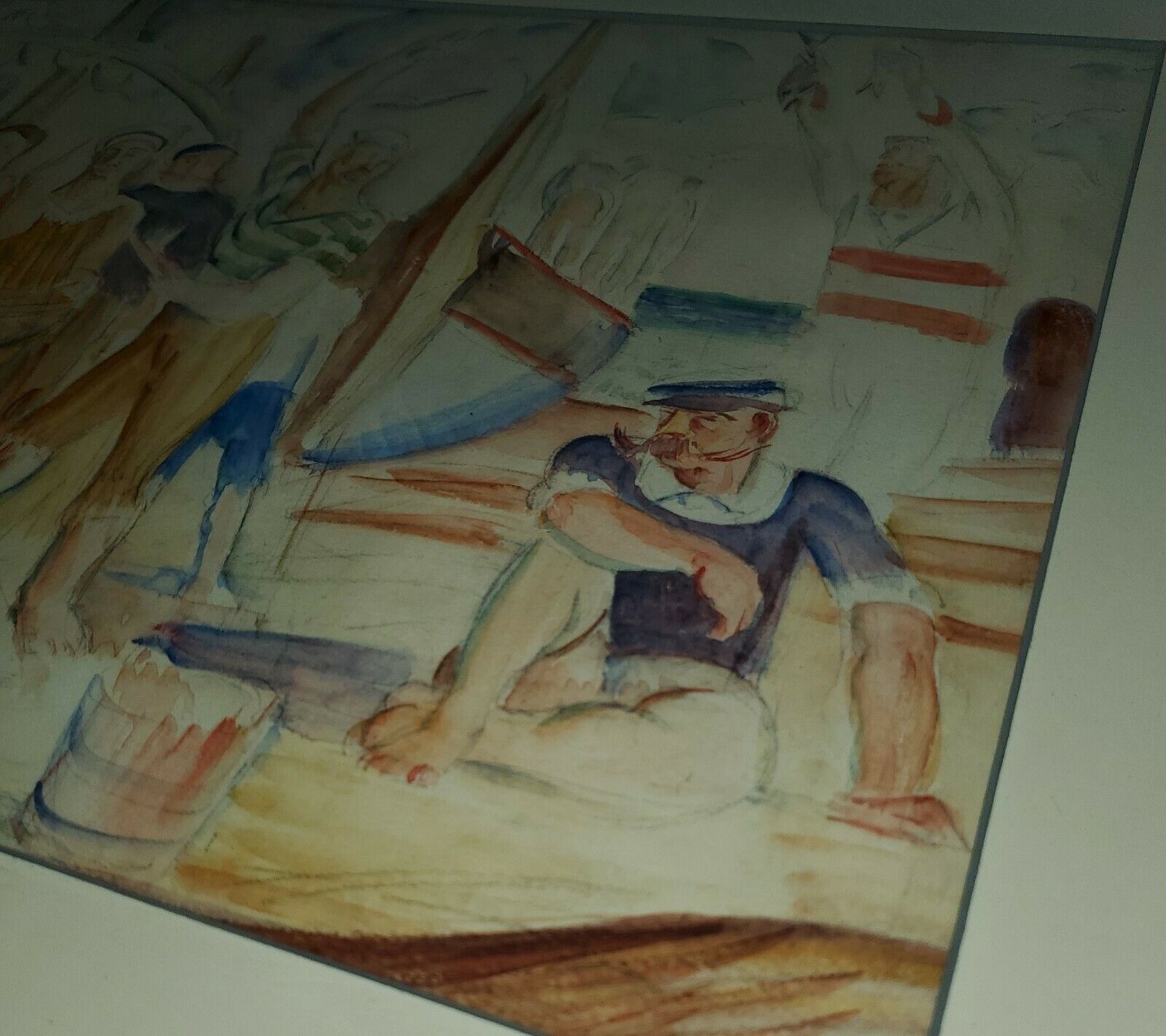 Antique oil painting by J. Theodore Johnson, 1900s