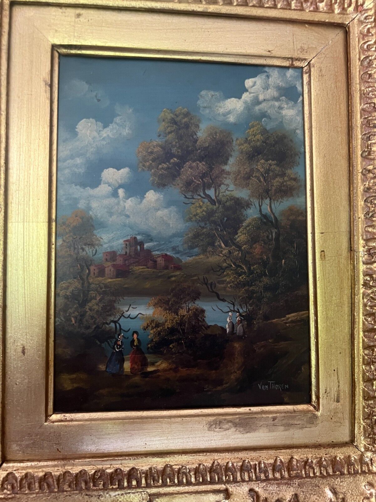 Pair of Original Otto Van Thoren Oil Paintings, 1800s