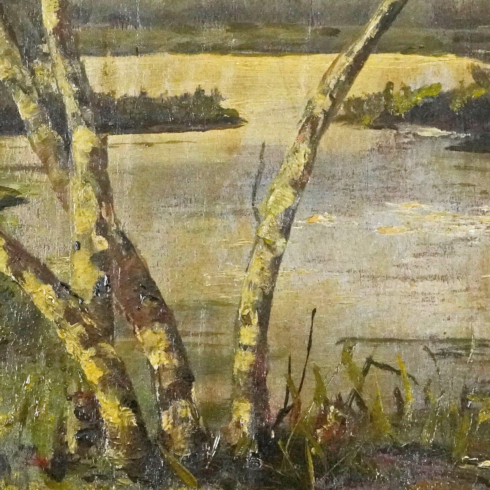 1800's Hudson River Valley Landscape Oval Oil Painting