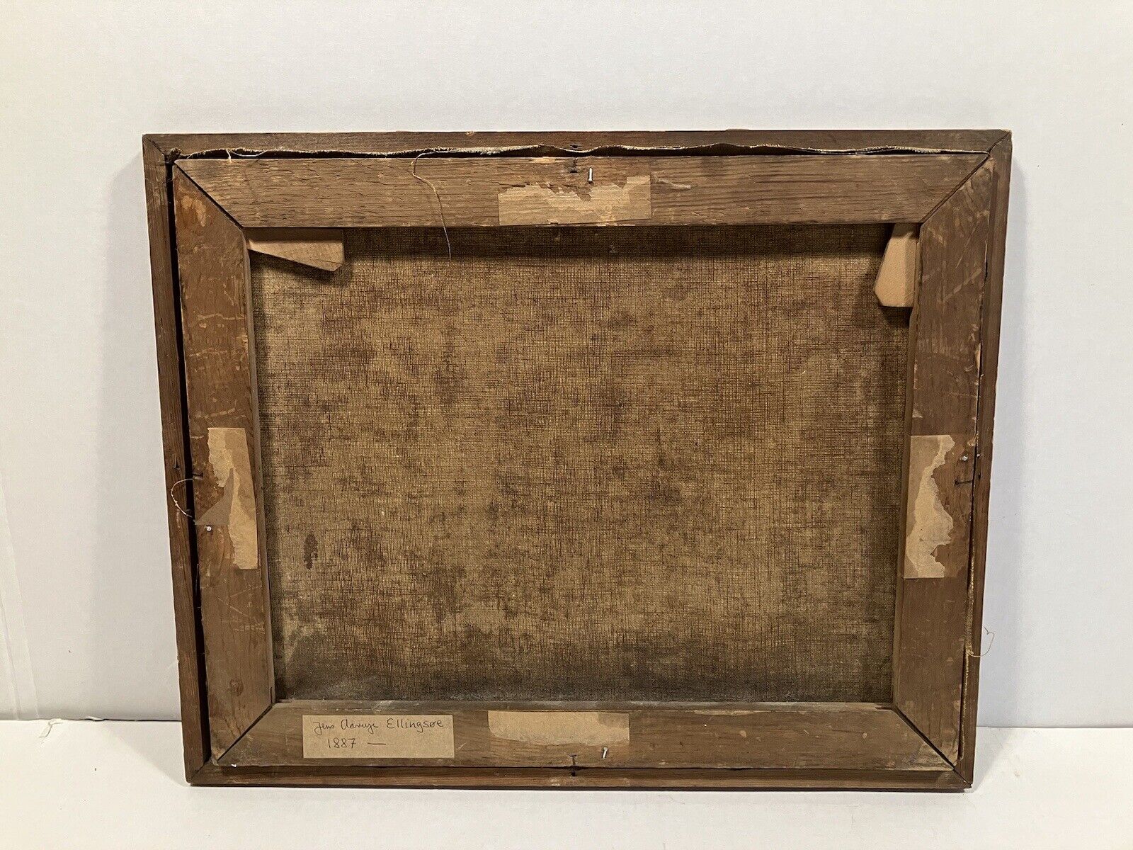 Vintage Winter Landscape Painting Jens Aarup Ellingsoe 1900s