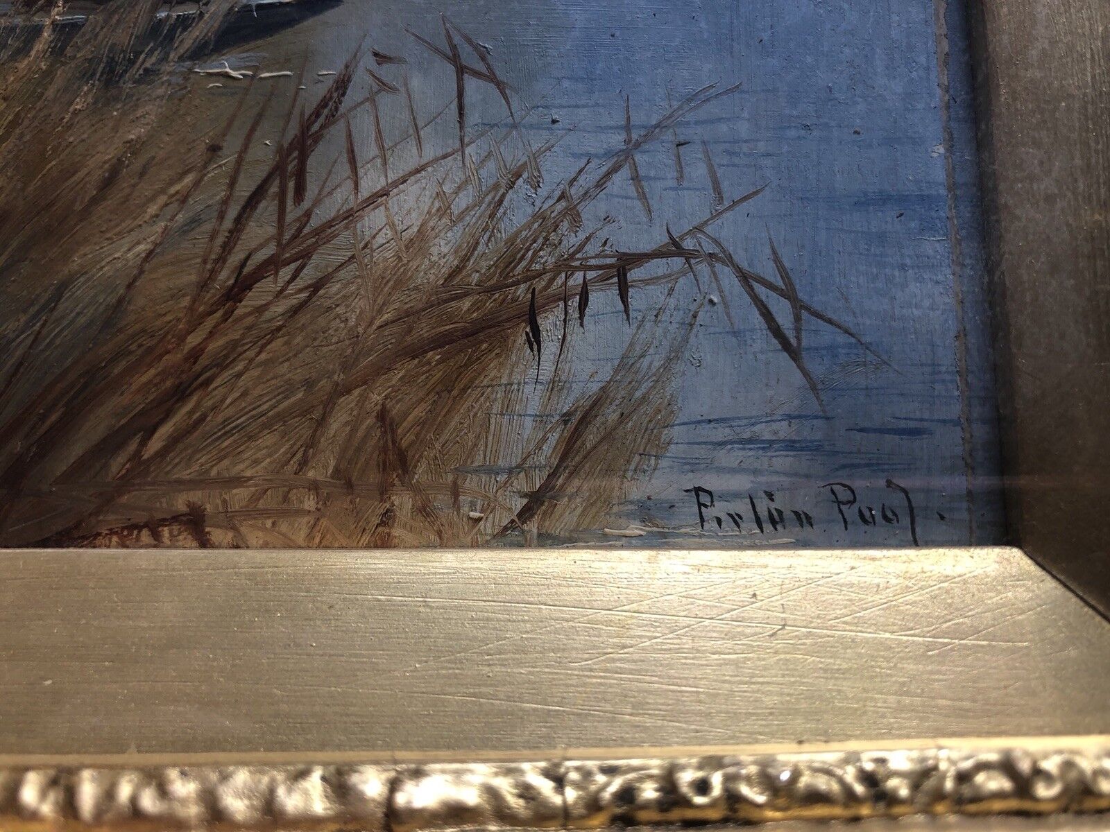 Pair of Antique N.B. James Landscape Oil Paintings