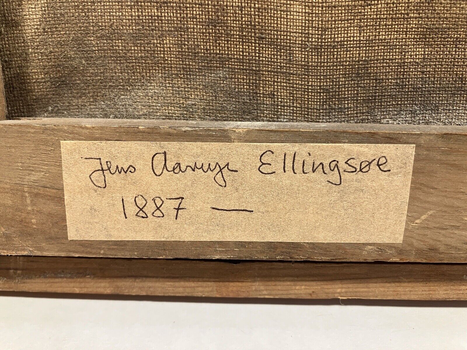 Vintage Winter Landscape Painting Jens Aarup Ellingsoe 1900s