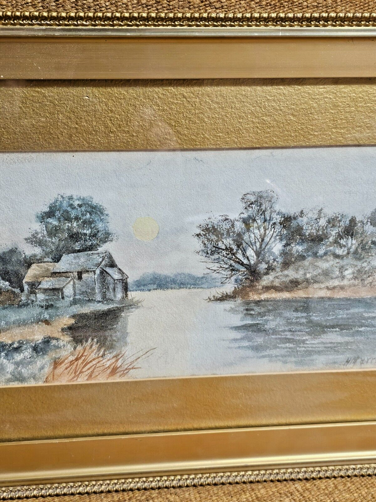 ca1900s Watercolor Landscape Painting by H Murray